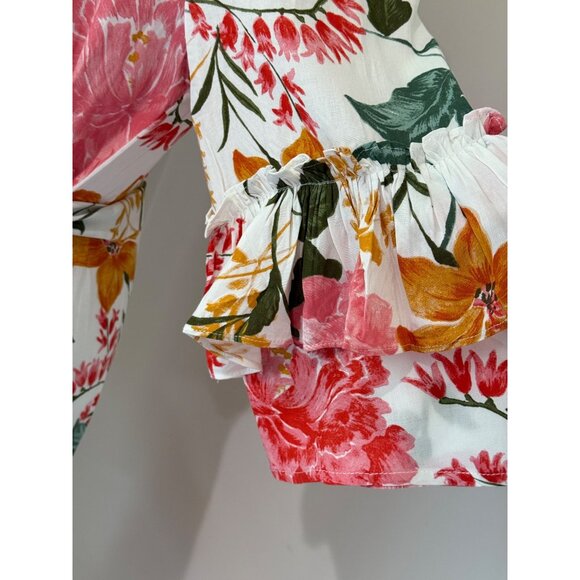 Petal & Pup New Dress Size Medium Peta Floral Print Tiered w/ Tie Rayon NWT - Picture 5 of 16